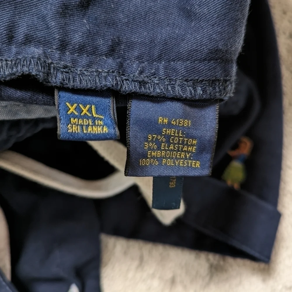 Polo Ralph Lauren Shorts Men's XXl Blue Embroidered Cotton Blend Twill Chino 6”